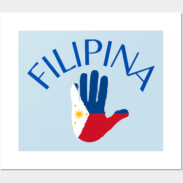 Philippine flag - filipina wife Wall Art by CatheBelan